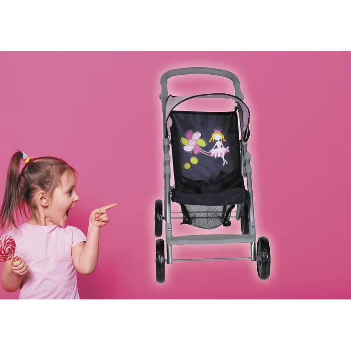 Коляска для ляльки Ліба - принцеса синя, 52 x 30 x 15 см, 16894 -