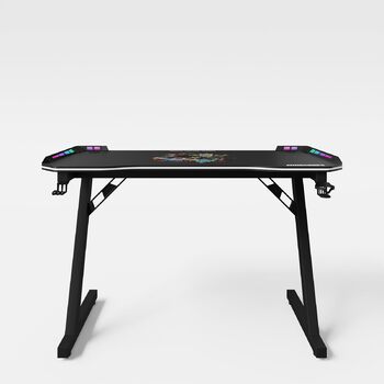 Стіл Minecraft, дерев&39яний композит, чорний карбоновий вигляд, 120x74x60