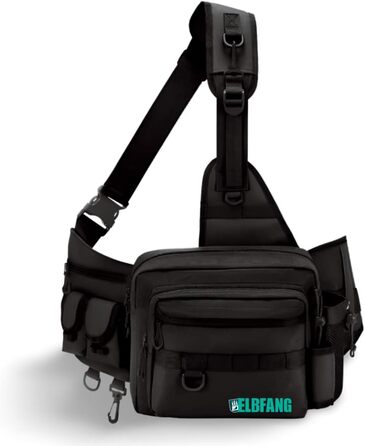 СУМКА ДЛЯ РИБАЛКИ ЧОРНА ВОДОСТІЙКА Рюкзак для риболовлі Сумка Сумка для риболовних приналежностей для рибалок для спінінгової риболовлі