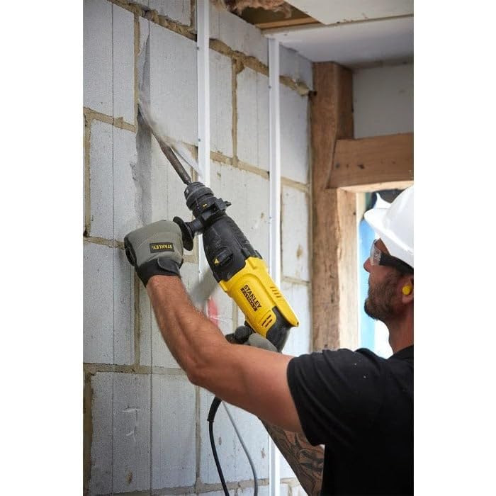 Ударний дриль-шуруповерт Stanley FatMax SDS-plus SFMEH210K (800 Вт, 2,4 Дж, з пневматичним ударним механізмом, обертання вправо/вл