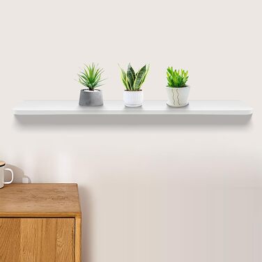 Настінний розкладний стіл, обідній стіл з МДФ, комп&39ютерний стіл для кухні, вітальні, маленький, плаваючий стіл, компактний (80 x 50 x 1,6 см, білий) Білий 80x50x1,6 см