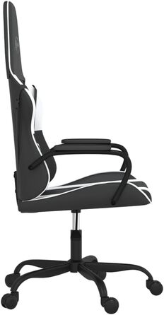 Ігрове крісло INLIFE чорно-біле зі штучної шкіри, Меблі, Крісла, Ігрові крісла, Біле, 15,25 кг, 3143780