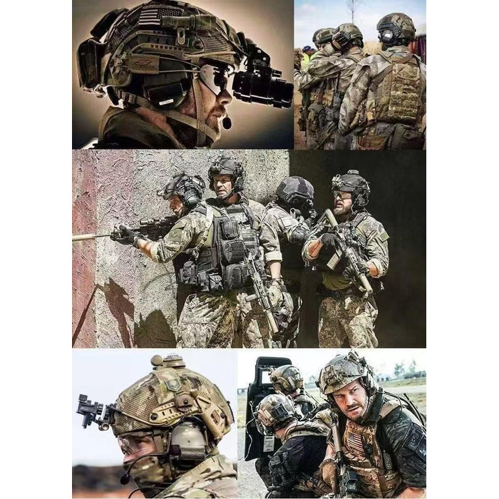 Тактичний шолом для пейнтболу, страйкболу та пейнтболу Rapid чохол, багатофункціональне захисне кріплення для ПНВ типу PJ, для спорту на свіжому повітрі, полювання, стрільби (чорний), один розмір