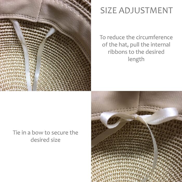 Жіночий регульований літній сонцезахисний капелюх TOSKATOK, модний складний капелюх-трилбі з козирками, один розмір, чорний/бежевий