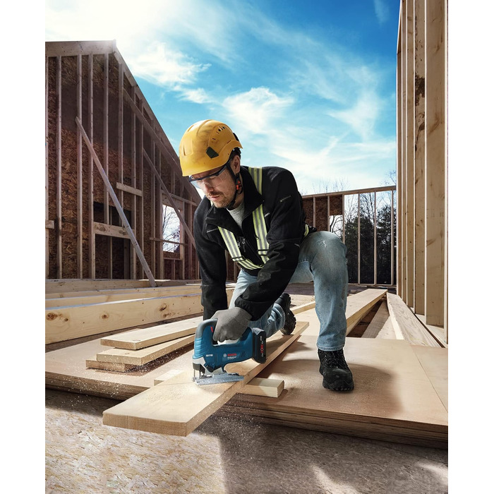 Акумуляторний лобзик Bosch Professional 18V System GST 18V-125 B (з ручкою-баранчиком, похиле пиляння під кутом до 45, 1 пиляльне