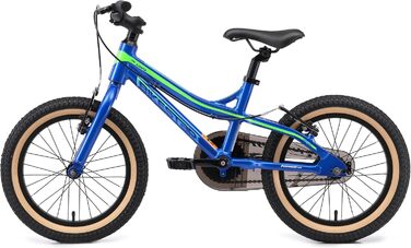 Дитячий алюмінієвий гірський велосипед BIKESTAR з V-подібними гальмами для дівчаток та хлопчиків віком 4-5 років 16-дюймовий дитячий гірський велосипед БЕЗ РИЗИКУ БЕЗ ПРОБНОГО ВИПРОБУВАННЯ, синій та зелений