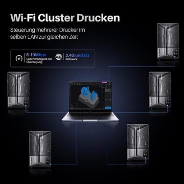 Принтер, 12K Mono LCD, висока швидкість друку 150 мм/год, нахил, камера AI, автоматичне вирівнювання, передача Wi-Fi, кришка Filp-