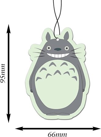 Автомобільний ароматизатор-дерево 2в1, освіжувач повітря, автоароматизатор Аніме Ghibli, Мій сусід Тоторо, Funny Funny (Black Ice)