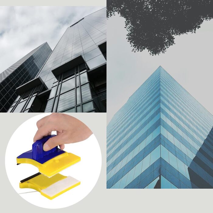 Двосторонній магнітний засіб для миття вікон, інструмент для чищення склоочисників Розсувна щітка для миття вікон з 2 додатковими ватами для чищення, підходить для миття вікон