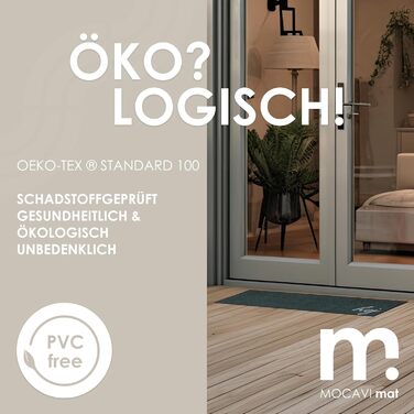 Килимок MOCAVI Килимок для взуття з бордюром, що миється, для вулиці та приміщень, антрацитовий, 30x100 см, килимок для взуття, довгий, вузький, для зняття взуття, декоративна зона для приміщень, вулиці, килимок для передніх дверей, килимок для багажника,