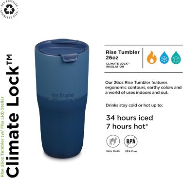 Стакан Klean Kanteen Rise 768 мл з відкидною кришкою Stellar