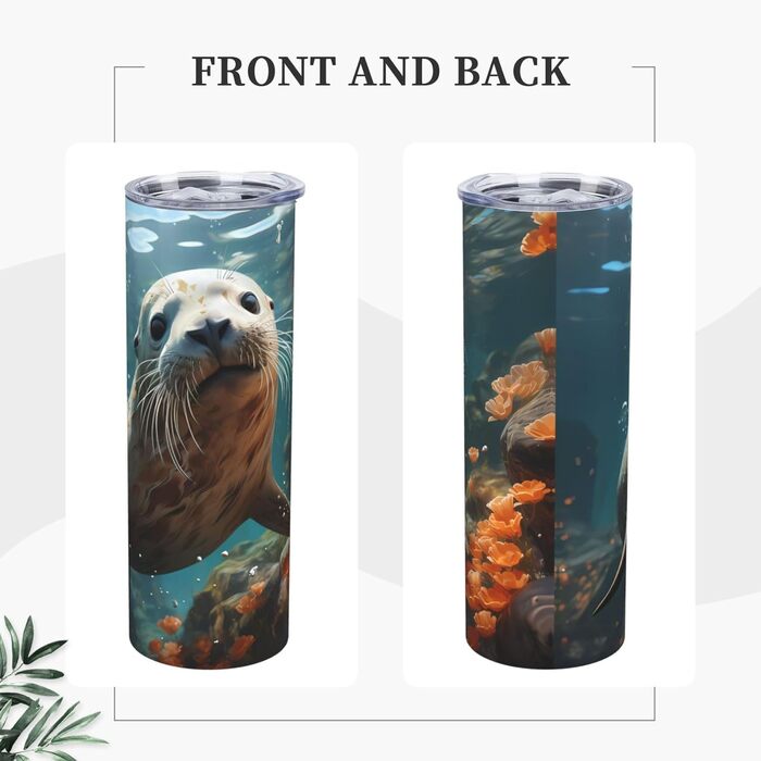 Кухоль з прямою трубочкою, 590 мл, запечатаний цуценя у воді, дорожній кухоль з принтом, підходить для кемпінгу, офісу та дому.