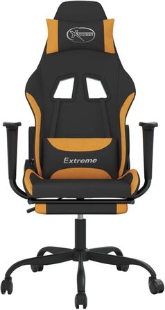 Ігрове крісло з підставкою для ніг, крісло для ПК, ігрове крісло, крісло для геймерів, крісла для домашнього офісу, крісла для ігор, крісло для PlayStation, комп&39ютерне крісло, чорно-помаранчева тканина