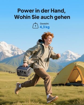 Портативна електростанція BLUETTI Elite 30 V2, акумулятор LFP 288 Втгод, вихідна потужність змінного струму 600 Вт (підйомна потужність 1500 Вт), 0-100 за 70 хвилин, сонячний генератор для кемпінгу, фургонів, відключень електроенергії (сонячна панель опці