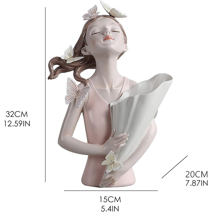 Креативна ваза для метеликів зі смоли, прикраса для дому, ваза для квітів, подарунки, красиві скульптури дівчат-метеликів, вази, прикраса для дому, подарунок, квіти, вази, прикраси для дому