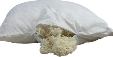 Подушка 80x80 см Високоякісна подушка для сну з вовняним наповнювачем та бавовняним чохлом Зручна, дихаюча та підходить для використання цілий рік