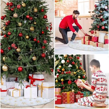 Спідниця для ялинки 120 см біла Rodivor