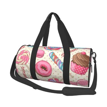 Дорожня сумка Солодка випічка (Roter Panda), кругла, великої місткості, легка та міцна, ідеальний подарунок для подорожей, відпустки, ділових поїздок та іншого, універсальний розмір.