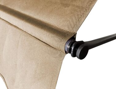 Тент QUICK STAR із затискачем 250x130 см, бежевий, для балкону, сонцезахисний навіс, регульована висота від 200 до 290 см, без свердління