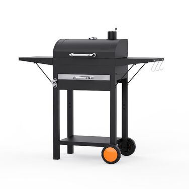 См) Вугільний Гриль - 334 кв. дюйми, Нержавіючий Візок з Двома Міцними Бічними Поличками та Хромованим Решіткою. Ідеально підходить для Саду, Гаража, Тераси, 20 (50