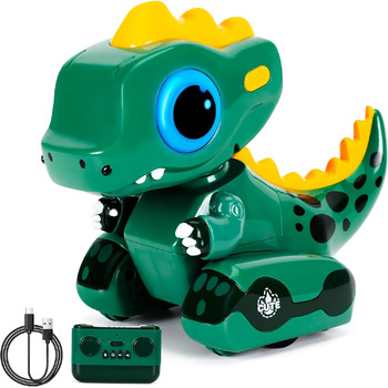 Динозавр на дистанційному управлінні Vubkkty, іграшка RC Dino Robot, дистанційно керований робот, різдвяний подарунок на день народження для 3 4 5 6 років хлопчиків і дівчаток