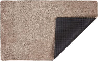Килимок для дверей Astra Indoor, нековзний - легкий у догляді, миється, брудозатримуючий килимок - вхідний килимок без ПВХ - високопоглинаючий килимок, сіро-коричневий, 50 x 80 см (прямокутний), бежевий