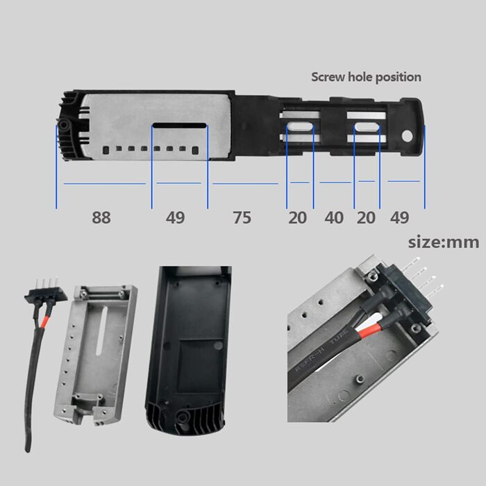Монтажна пластина (тримач) для корпусу акумулятора електровелосипеда Hailong / Polly