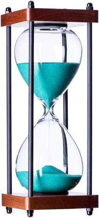 Великий пісочний годинник 60 хвилин Декоративний дерев'яний пісочний стакан (зелений)