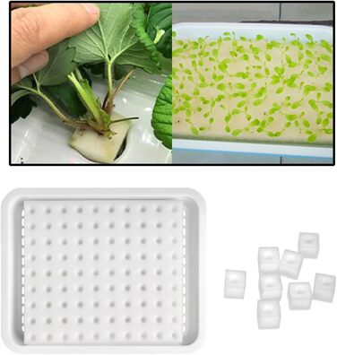 Губка для гідропоніки Zasvec 200 шт. Губки для садових інструментів для теплиць Гідропонні губки Набір для гідропонічного вирощування Гідропонна губка для росту рослин 25*25*25 мм