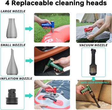 Електричний металевий пилосос Kica JetFan 2S - 117000 об./хв., міні-повітряний повітродувник з плавним керуванням і кнопкою Turbo, портативний розпилювач стисненого повітря для ПК, автомобіля, офісу, дивана - зелений (JetFan 2 Upgrade)