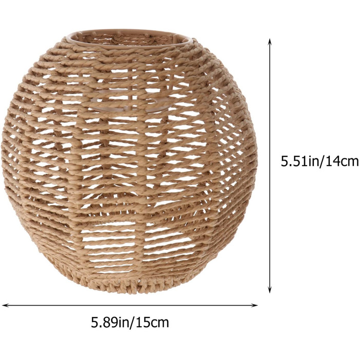 Абажур з ротанга E27 Прикраса Вінтажний настільний абажур Торшер Лампа Богема Заміна абажурів для підвісного світильника Настінний світильник Настільна лампа Плафон стельового світильника