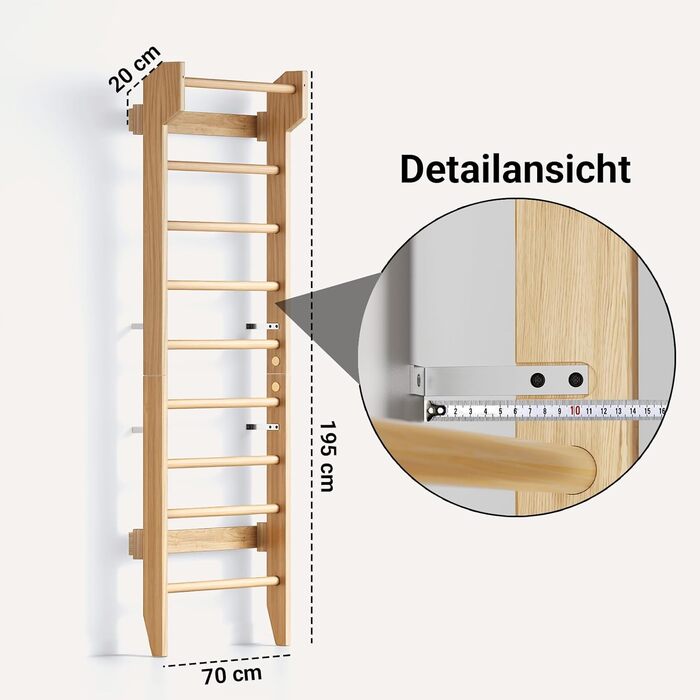 Дерев&39яні шведські стінки COSYLAND з турніком, стінка для скелелазіння для дітей та дорослих, гімнастична стінка для дитячих кімнат та фітнесу, кріплення до дверної рами, колір натурального дерева