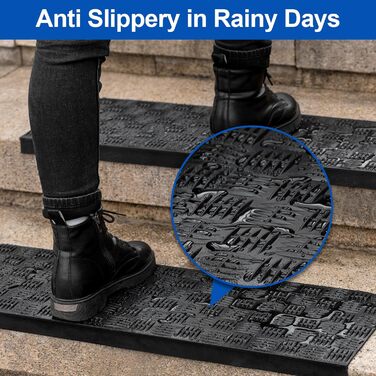 Набір з 5 гумових килимків для сходів протиковзкий килимок для сходів килим для сходів килимок для сходів килим для приміщень відк