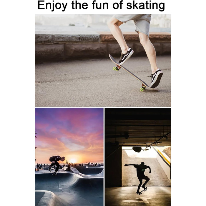 Скейтборд ERNAN 38 дюймів - стандартний скейтборд для дітей, підлітків та дорослих, 7-шарова кленова дека, увігнута форма, чорно-білий клітинка дизайн