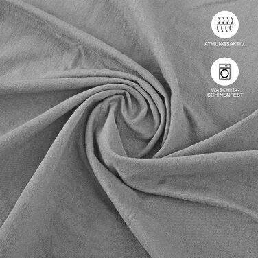 Простирадло Buymax 140x200 см бавовна 100 простирадло трикотаж, висота матраца до 25 см, колір Антрацитово-сірий KO-TEX Стандарт 1