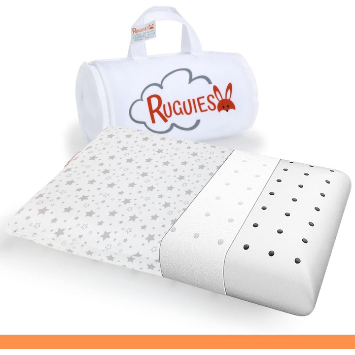 ПОДУШКИ - Дитяча подушка з піни з пам'яттю, гіпоалергенна та дихаюча - Дитяча подушка - 100 бавовняний чохол, що можна прати - Oek