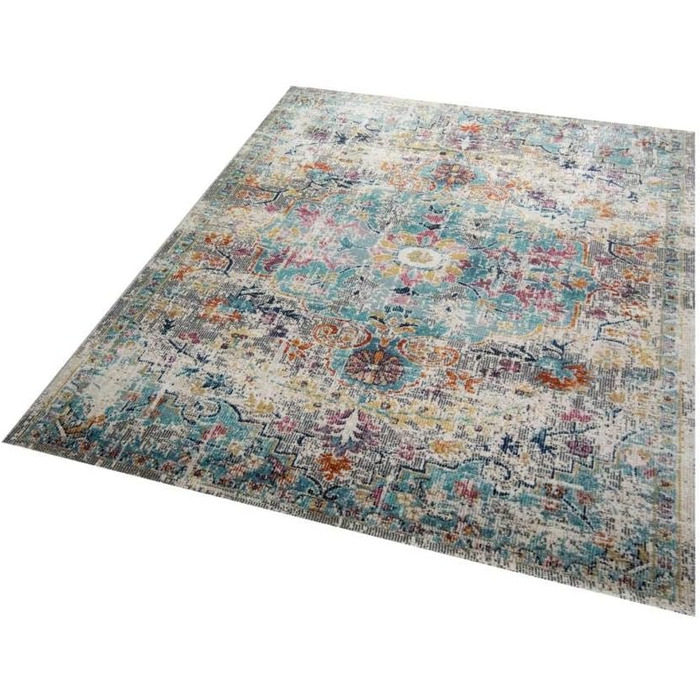 Відкритий східний килим орнаменти вітальні килим для вітальні вінтажний в сіро-блакитному кольорі розмір 160х230 см 160х230 см сір