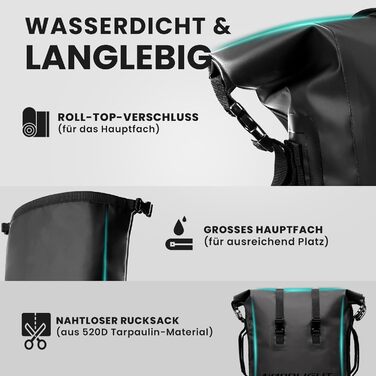 Л - рюкзак на колесах з м'яким ременем, водонепроникна сумка для водних видів спорту, велосипедний рюкзак, кур'єрський рюкзак, тре