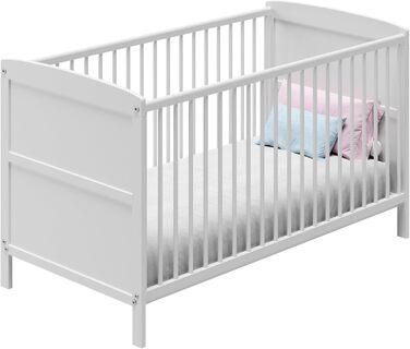 Дитяче ліжечко-трансформер 70x140 з матрацом, регульована по висоті ліжечко/ліжечко для малюків зі знімними рейками, додаткова шухляда інші розміри 60x120 см 70x140 см від народження до 6 років, біле 70x140 см без шухляди / з матрацом