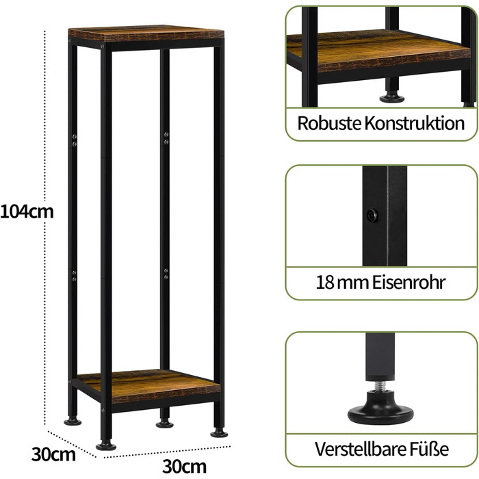 Підставка для квітів, підставка для рослин, надзвичайно велика полиця для рослин 104 см, кутова полиця для рослин, полиця для кімнатних рослин, квіткова драбина, підставка для рослин для вітальні, балкону та офісу, 104 см - 1 упаковка