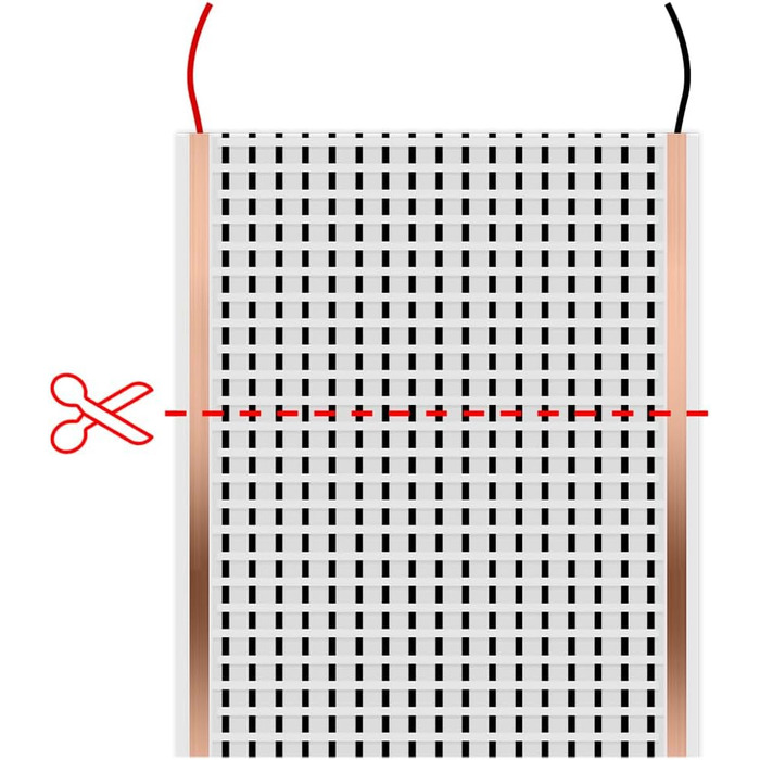 М Mi-Heat Карбонова нагрівальна плівка 12V AC/DC шириною 40 см 130 Вт/м - Підігрів підлоги для караванів, контроль температури акумуляторів, обігрів тераріумів, інкубаторів, теплиць 2,5 метра, 2,5