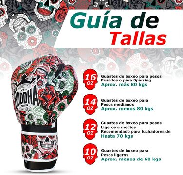 ОДЯГ ДЛЯ БІЙЦІВ BUDDHA Мексиканські боксерські рукавички Муай-тай Кікбоксинг Високоякісна синтетична шкіра Внутрішня підкладка GS-3 Захист від ударів Червоний колір Розмір 14 унцій