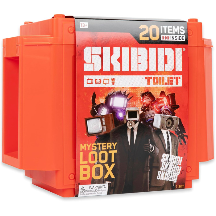 Гігантський Mystery Loot Box SKIBIDI Toilet 20 сюрпризів, ексклюзивні фігурки за мотивами YouTube-сенсації, офіційний мерч