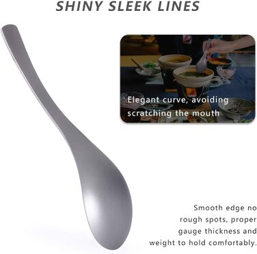 Титанова супова ложка Рисова ложка з великою мискою Багаторазові легкі столові прибори Кухонне приладдя для кемпінгу на відкритому