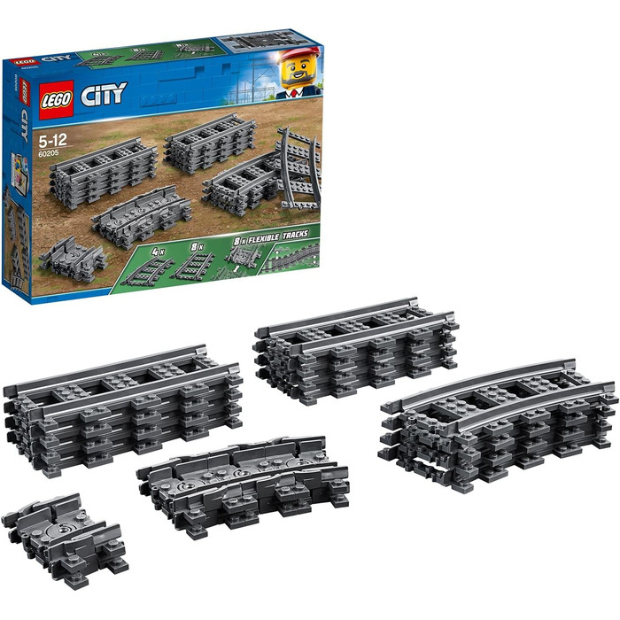 Конструктор LEGO City Rails 60205, 20 деталей, розширення залізниці