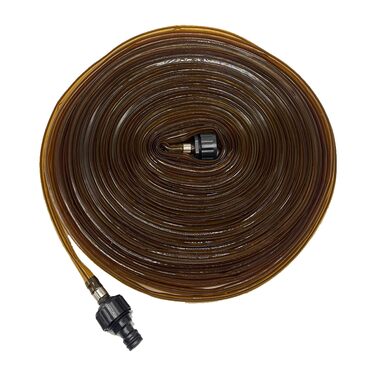 Шланг для поливу Relaxdays, 20 м, для газонів та клумб, плоский, з отворами, шланг-розпилювач, для саду, коричневий