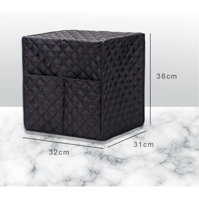 Захисний чохол Аксесуари для кухонного комбайна - Пилозахисний чохол Чорний чохол з бічною кишенею, кухонний охайний пристрій для Thermomix/Monsieur Cuisine Connect (MCC)