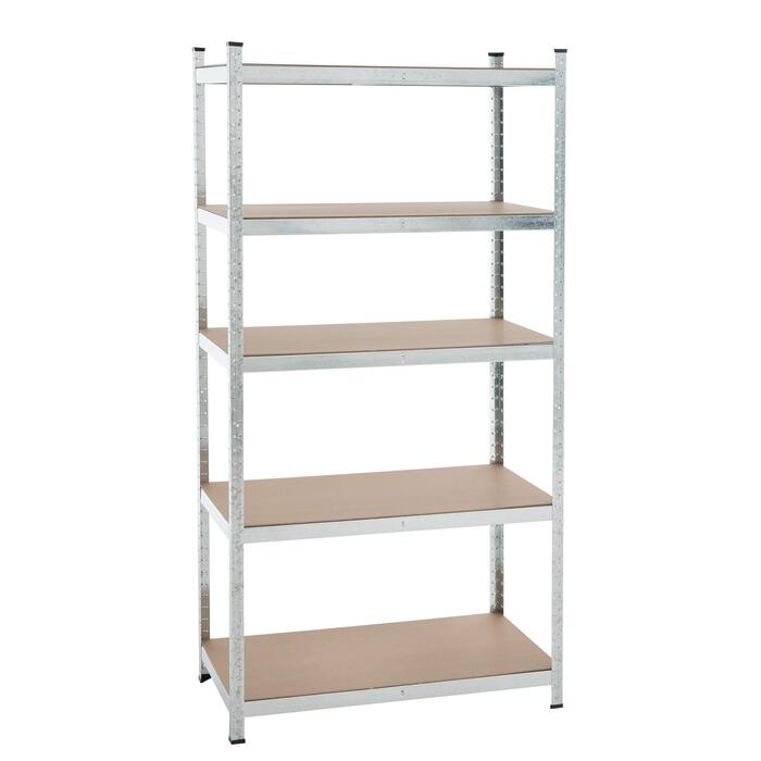 Стелаж ESTEXO, стелажі для зберігання, 21 модель на вибір, надміцні стелажі, стелажі для підвалу, стелажі для майстерні, стелажі для робочого столу, гаражні стелажі (оцинковані / 200x100x50см / 875кг)