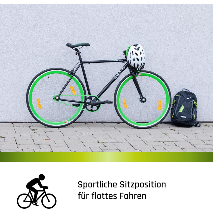 Велосипед Galano Blade Fixie для чоловіків та жінок, зріст 165-195 см, ретро-велосипед з однією швидкістю, 28-дюймові колеса, різні розміри, міські велосипеди з фліп-флоп втулкою, шосейний велосипед, міський велосипед, чорний/червоний, 53 см