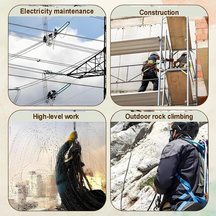 Висувний пристрій для зупинки падіння 3м/5м/7м/10м/15м/20м, зелено-жовтий ремінь безпеки, вантажопідйомність 150 кг, для покрівельних робіт/робіт на висоті (жовтий, 15 метрів)